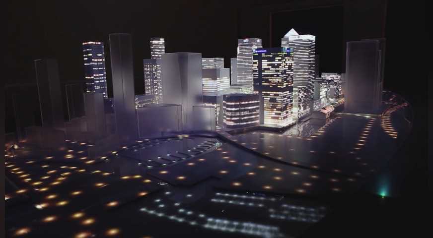 CBD無(wú)敵夜景投影電子沙盤手機(jī)PAD創(chuàng)意交互